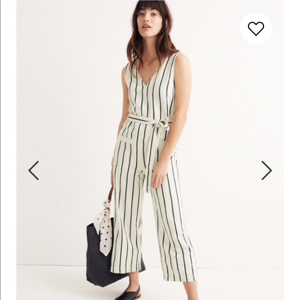 Striped Pull-On Jumpsuit